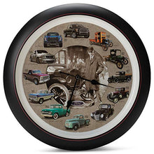 Load image into Gallery viewer, History of Ford Trucks Model T - F150 Sound Clock, 13 Inch