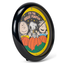 Load image into Gallery viewer, Peanuts "It's The Great Pumpkin" Halloween Sound Clock, 8 Inch