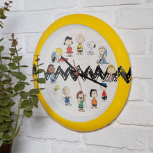 Load image into Gallery viewer, Peanuts Characters Zig Zag Wall Clock, 13 Inch