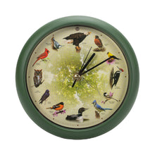 Load image into Gallery viewer, Limited Edition 20th Anniversary Singing Bird Clock, 8 Inch, Green
