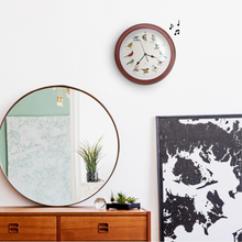 Load image into Gallery viewer, The Original Singing Bird Clock 25th Anniversary Edition, 13 Inch, Premium Cherry