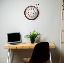 Load image into Gallery viewer, The Original Singing Bird Clock 25th Anniversary Edition, 13 Inch, Premium Cherry