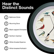 Load image into Gallery viewer, The Original Singing Bird Clock 25th Anniversary Edition, 13 Inch, Green