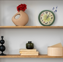 Load image into Gallery viewer, Limited Edition 20th Anniversary Singing Bird Clock, 8 Inch, Green