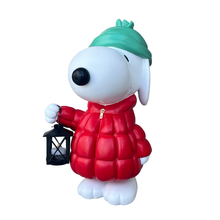 Load image into Gallery viewer, Peanuts Snoopy Puffer Jacket LED Porch Greeter, 17 Inch