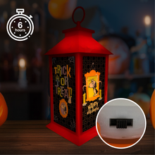 Load image into Gallery viewer, Peanuts Halloween Flameless LED Plastic Lantern, 13 Inch, Orange