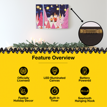 Load image into Gallery viewer, Peanuts Charlie Brown Christmas Tree Farm Holiday LED Canvas Wall Art, 12 x 16 Inch