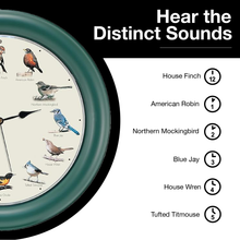 Load image into Gallery viewer, The Original Singing Bird Clock, 10.7 Inch, Green