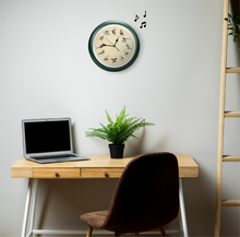 Load image into Gallery viewer, The Original Singing Bird Wall Clock, 13 Inch, Green
