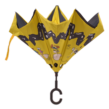 Load image into Gallery viewer, Peanuts Gang Zig Zag 75th Anniversary Revers-A-Brella Umbrella