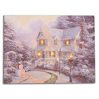 Thomas Kinkade Night Before Winter White Holiday LED Canvas, 16 x 12 Inch
