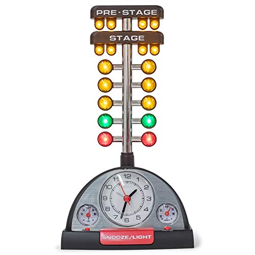 Drag Racing "Christmas Tree" Lighted Thermometer Alarm Clock