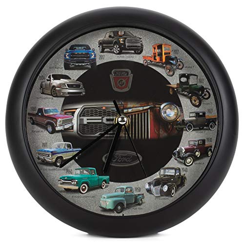 History of Ford Trucks Model T - F150 Sound Clock, 8 Inch