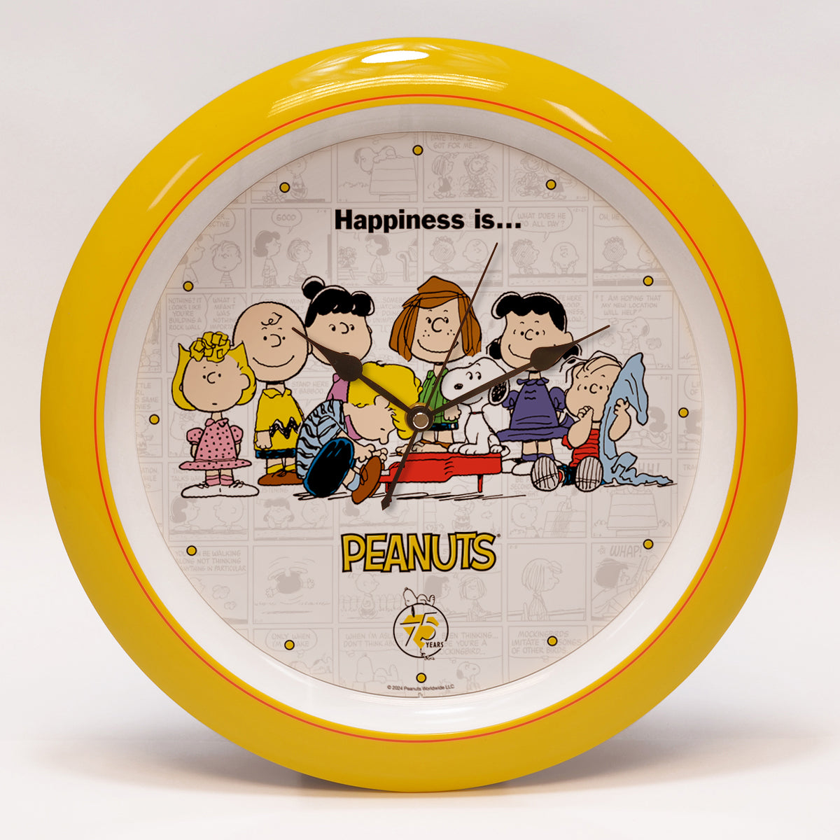 Peanuts 75th Anniversary Happiness is Sound Clock, 13 Inch – Addison ...