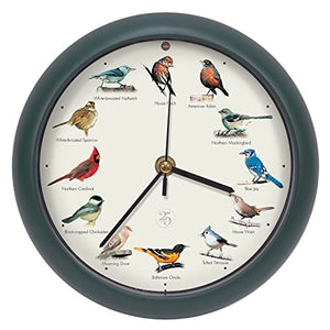 The Original Singing Bird Clock 25th Anniversary Edition,  8", Green