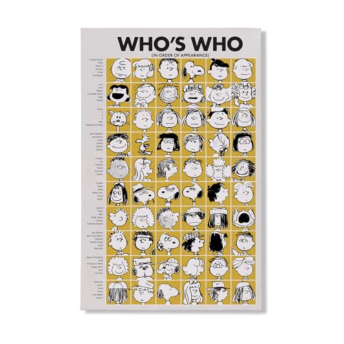 Peanuts Who's Who Characters LED Wrapped Canvas Wall Art, 16 x 12 Inch