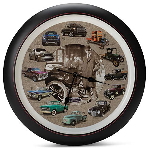 History of Ford Trucks Model T - F150 Sound Clock, 13 Inch