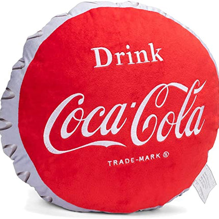 Drink Coca-Cola Bottle Cap 16" Plush Embroidered Throw Pillow