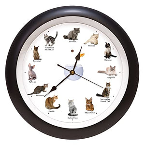 Meowing Cat Sound Clock , 13 Inch