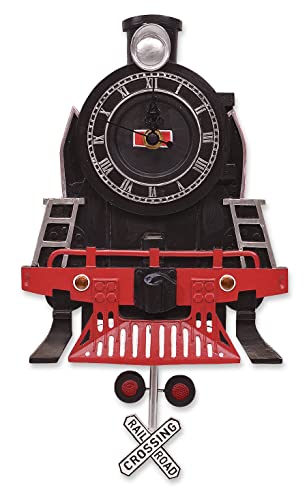 Vintage Steam Engine Pendulum Pal Wall Clock, 13 Inch