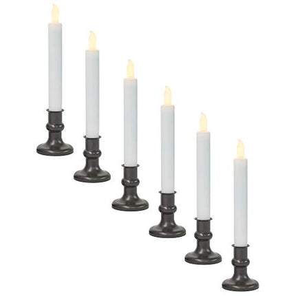 LED Taper 7" Flameless Candles Set of 6 with Timer