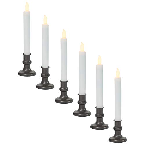 LED Taper 7" Flameless Candles Set of 6 with Timer