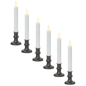 LED Taper 7" Flameless Candles Set of 6 with Timer