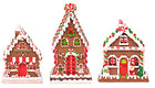 Porcelain Gingerbread Holiday LED Village, Set of 3