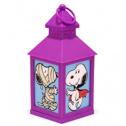 Peanuts Gang Snoopy in Costume Halloween LED Lantern, 9.5 Inch, Purple