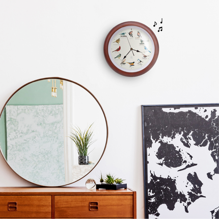 The Original Singing Bird Clock 25th Anniversary Edition, 13 Inch, Premium Cherry