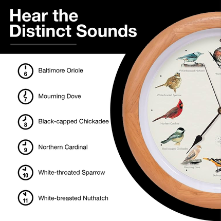 The Original Singing Bird Clock, 25th Anniversary Edition, 13 Inch, Premium Oak