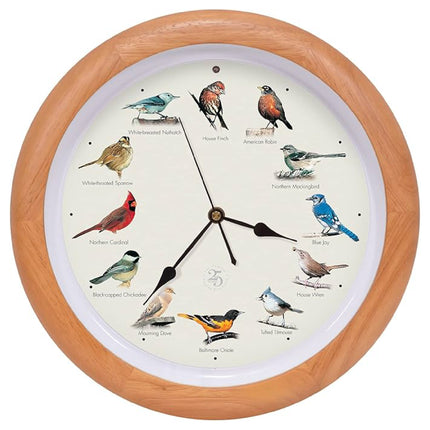 The Original Singing Bird Clock, 25th Anniversary Edition, 13 Inch, Premium Oak