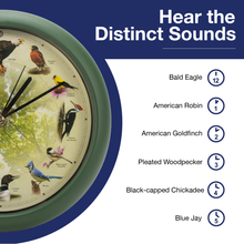 Load image into Gallery viewer, Limited Edition 20th Anniversary Singing Bird Clock, 8 Inch, Matte Green
