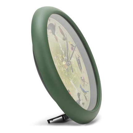 Limited Edition 20th Anniversary Singing Bird Clock, 8 Inch, Green