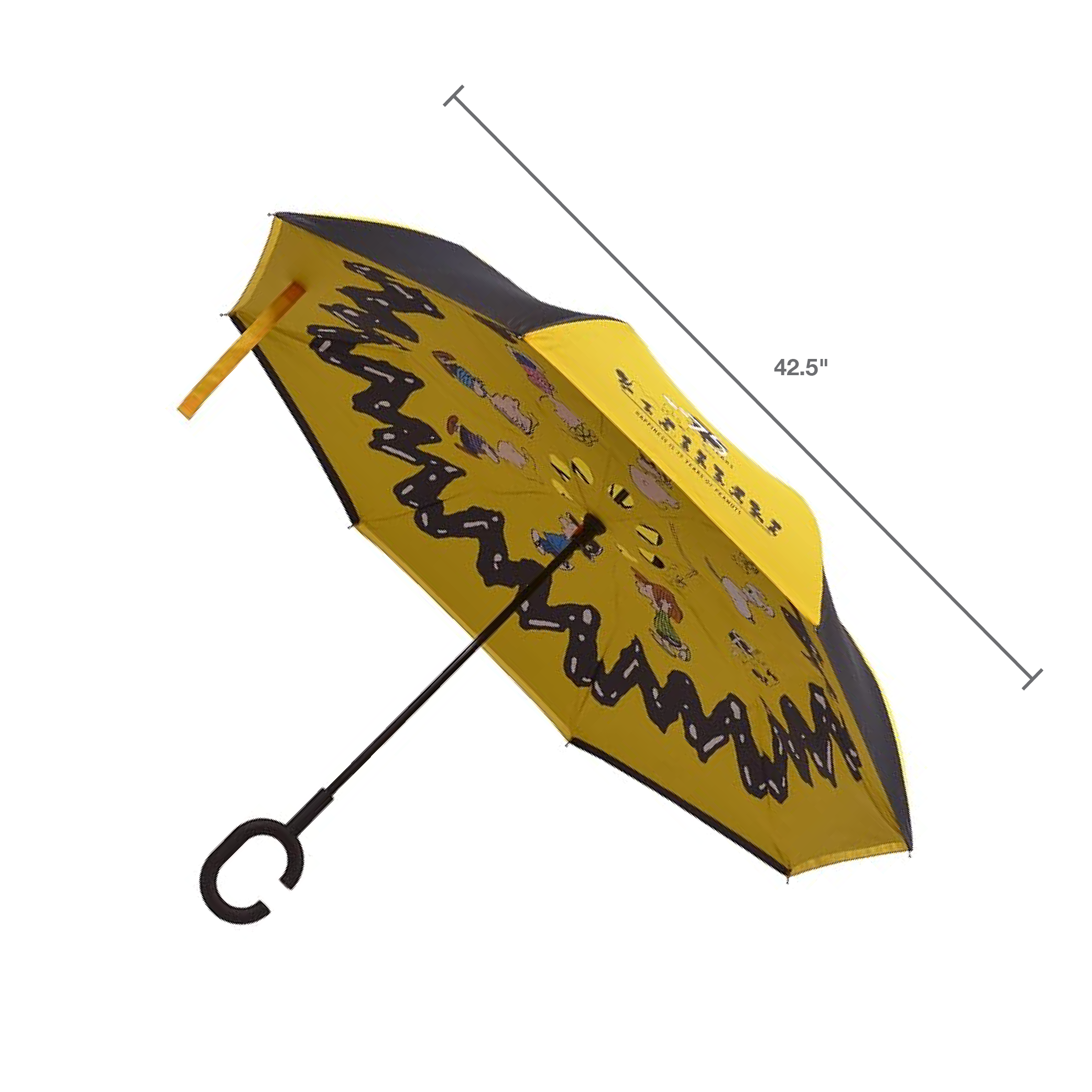 Peanuts Gang Zig Zag 75th Anniversary Revers-A-Brella Umbrella