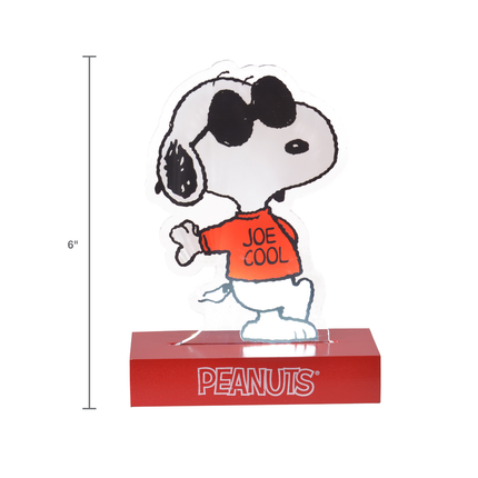 Peanuts Snoopy Joe Cool LED Illuminated Acrylic Light, 6 Inch