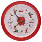 Peanuts Characters Snoopy and Dog House Christmas Carol Sound Clock, 13 Inch