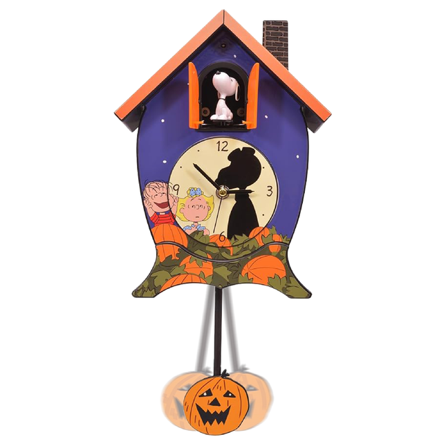 Peanuts Gang "It's The Great Pumpkin" Halloween Cuckoo Clock, 17 Inch