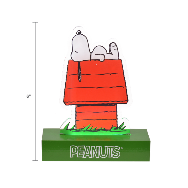 Peanuts Snoopy's Doghouse LED Illuminated Acrylic Tabletop Light, 6 Inch