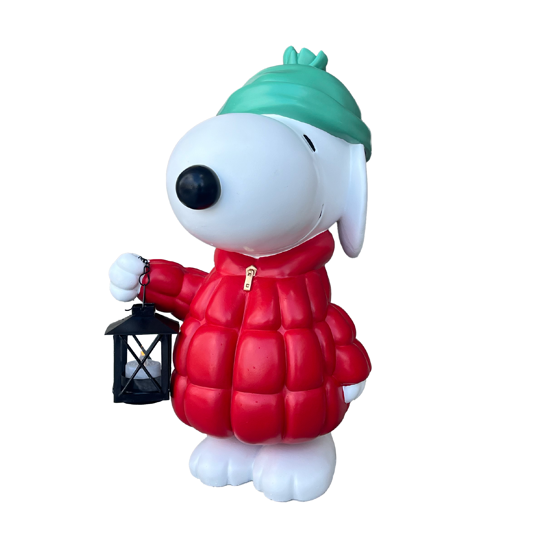 Peanuts Snoopy Puffer Jacket LED Porch Greeter, 17 Inch