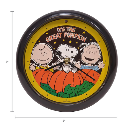 Peanuts "It's The Great Pumpkin" Halloween Sound Clock, 8 Inch