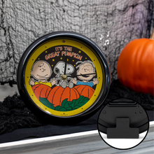Load image into Gallery viewer, Peanuts &quot;It&#39;s The Great Pumpkin&quot; Halloween Sound Clock, 8 Inch
