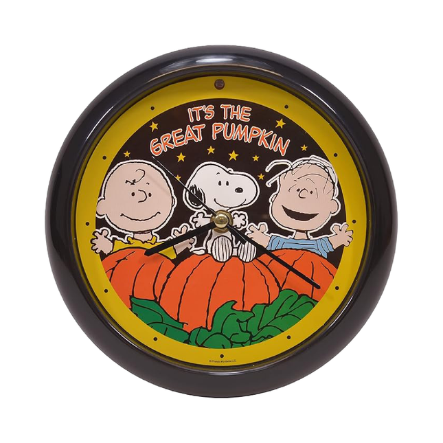 Peanuts "It's The Great Pumpkin" Halloween Sound Clock, 8 Inch