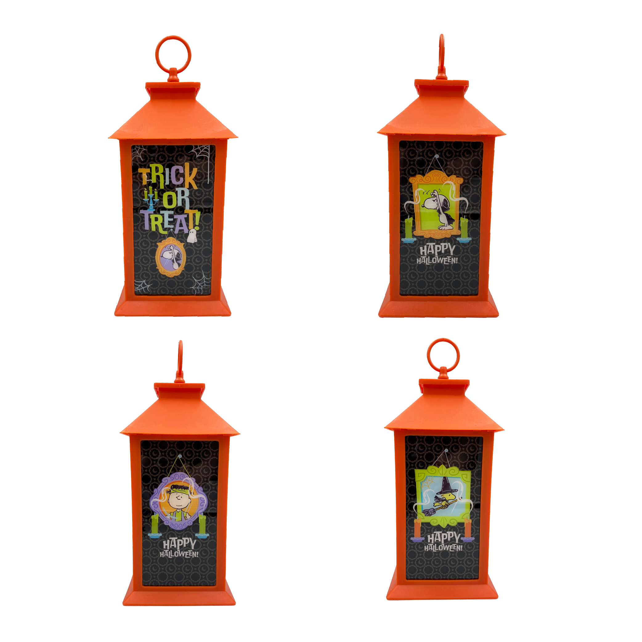Peanuts Halloween Flameless LED Plastic Lantern, 13 Inch, Orange