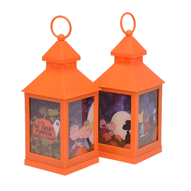 Peanuts "It's The Great Pumpkin" LED Flameless Halloween Lantern, 9.5 Inch