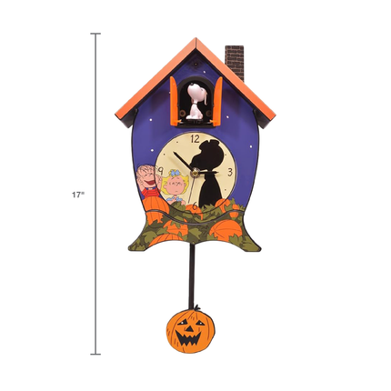 Peanuts Gang "It's The Great Pumpkin" Halloween Cuckoo Clock, 17 Inch