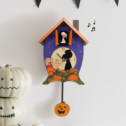 Peanuts Gang "It's The Great Pumpkin" Halloween Cuckoo Clock, 17 Inch
