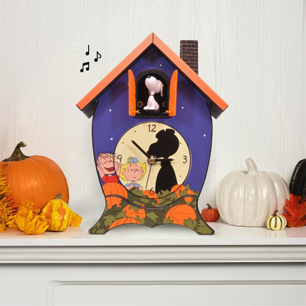 Peanuts Gang "It's The Great Pumpkin" Halloween Cuckoo Clock, 17 Inch