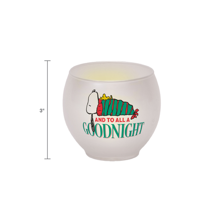 Peanuts Holiday Wishes Round Glass Votives, 3 Inch (Set of 3)