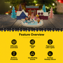Load image into Gallery viewer, Peanuts Gang Ice Skating Porcelain Holiday Village and Trees (Set of 16)
